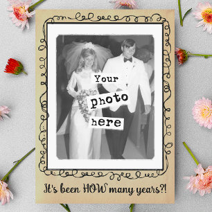 Bröllopsjubileumsfest Vintage Fotomall Inbjudningar