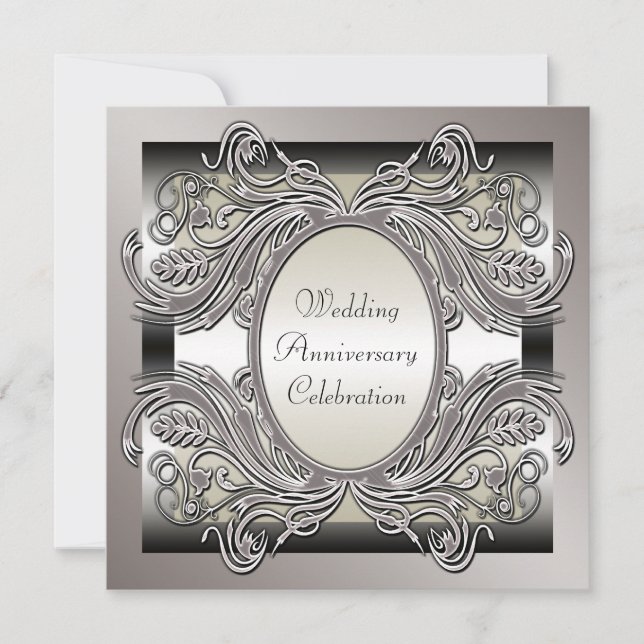 Bröllopsjubileumsfestinbjudan Inbjudningar (Framsida)