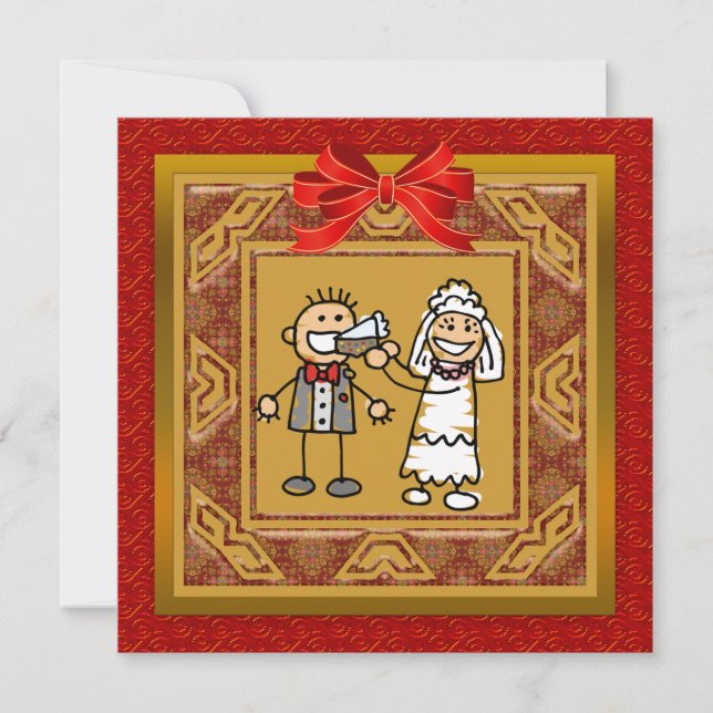 Bröllopsjubileumsfestinbjudan Inbjudningar (Framsida)