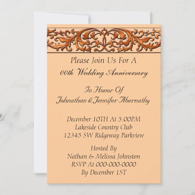 Bröllopsjubileumsinbjudan Inbjudningar (Framsida)