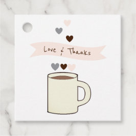 Bröllopskaffe firande gåvor etiketter