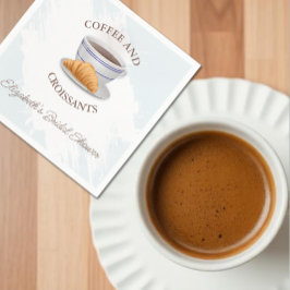 Bröllopskaffe med croissanter pappersservett