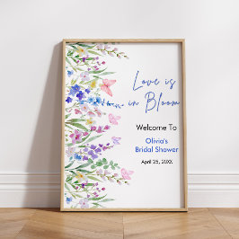 Bröllopskalas Välkommen - Blommor i Blom - Bröllop Poster