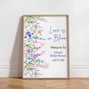Bröllopskalas Välkommen - Blommor i Blom - Bröllop Poster