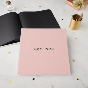 Bröllopskalligrafi Elegant Roséguld Enkel Namn Gästböcker