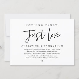 Bröllopskavalkad, Inget fancy, bara kärlek inbjuda Inbjudningar