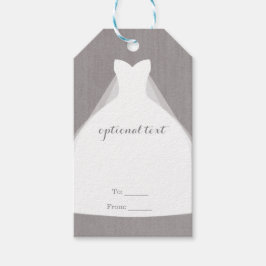 Bröllopskjol Modern Glamour Bröllopsdusch Grå Presentetikett