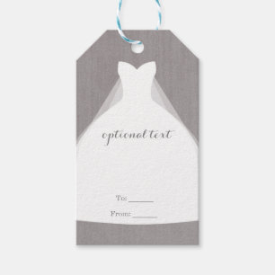Bröllopskjol Modern Glamour Bröllopsdusch Grå Presentetikett