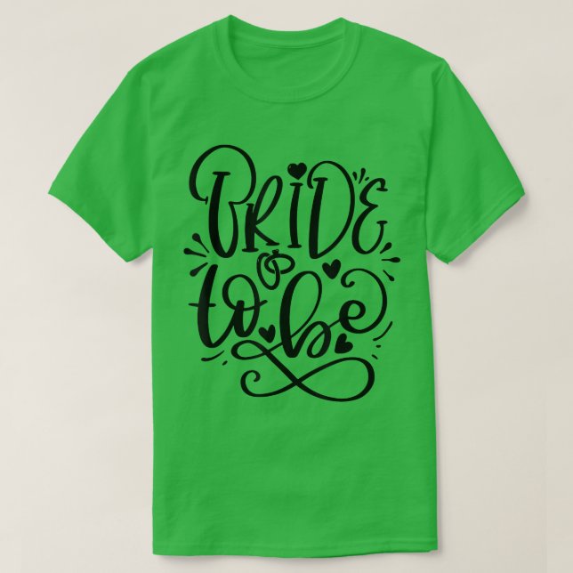 Bröllopskläder, Hen Night, Sällskapet Brud T Shirt (Design framsida)