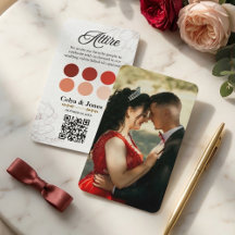 Bröllopsklädkod Färgpalett QR-kod Foto 