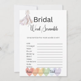 Bröllopsklänning Bridal White Ordspelet Inbjudningar