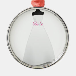 Bröllopsklänning Brud Julgransprydnad Metall