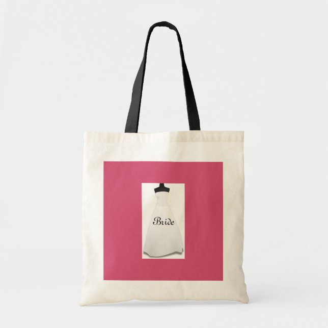 Bröllopsklänning Brud Totebag Geschenk Tygkasse (Framsidan)