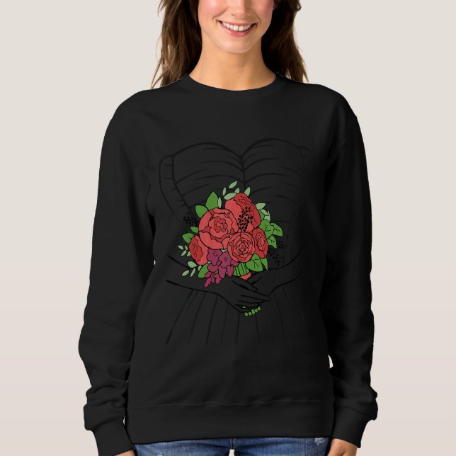 Bröllopsklänning Brudklänning Korsett Enkel Äktens T Shirt (Framsida)
