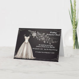Bröllopsklänning Elegans Bröllopsinbjudan Inbjudan