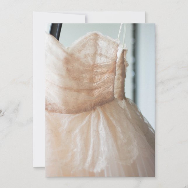 Bröllopsklänning för brudshow eller tackkort tack kort (Framsida)