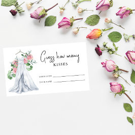 Bröllopsklänning - Gissa hur många kyssar bröllops Tilläggskort