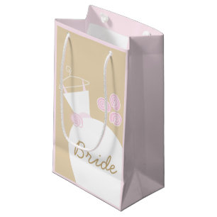 Bröllopsklänning Rosa Beige Brud rosa liten