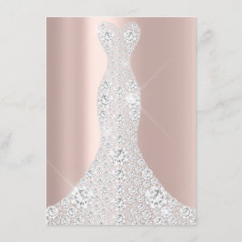 Bröllopsklänning Spark Rose VIP Rosa Ros Diamant Inbjudningar