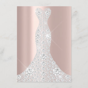 Bröllopsklänning Spark Rose VIP Rosa Ros Diamant Inbjudningar