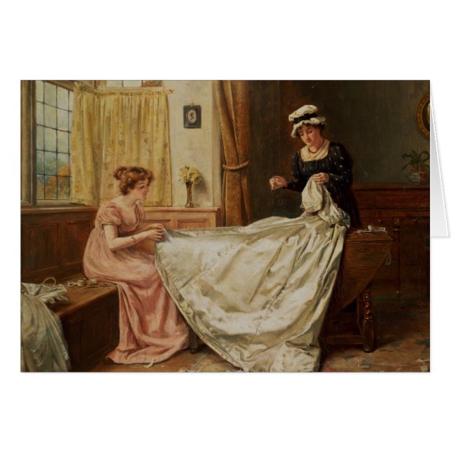 Bröllopsklänningen Hälsningskort (Framsidan Horizontal)