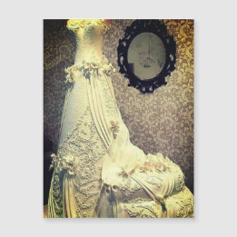 Bröllopsklänningstårta Fotografi Magnetisk Inbjudningskort