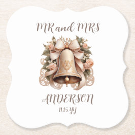 Bröllopsklocka Coaster Underlägg Papper