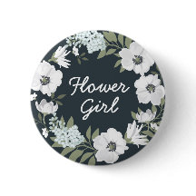 Bröllopsknappar i blommigten Utandning Flower Girl