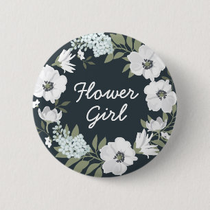 Bröllopsknappar i blommigten Utandning Flower Girl Knapp