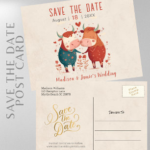 Bröllopskor Save the Date Postkort Meddelande Vykort