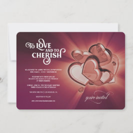 Bröllopskort 'Älska och Värdesätt' Meddelande