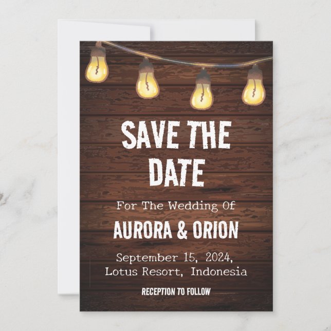 bröllopskort camping save the date kort (Framsida)