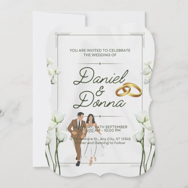 bröllopskort design (Framsida)