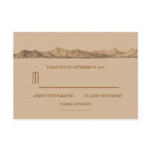 Bröllopskort för bergsbröllop RSVP