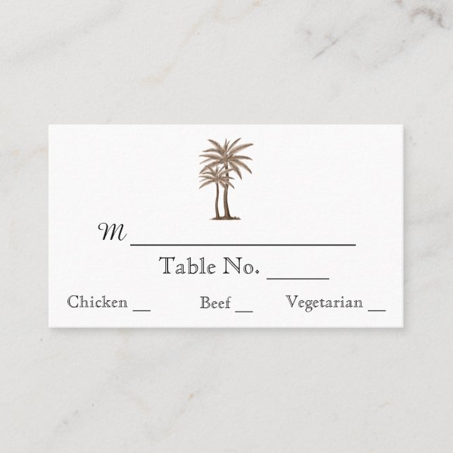 Bröllopskort för bläcksäten i Ro i kompass Guld Placeringskort (Framsida)