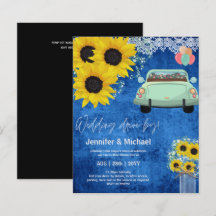 Bröllopskort för Budget Drive-BY -Tecknat Par