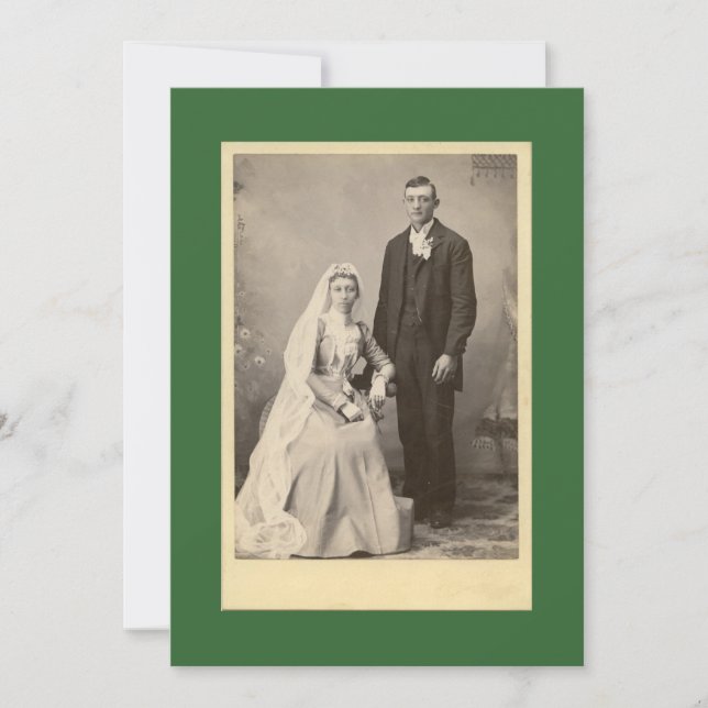 Bröllopskort för Det Lyckliga Paret Inbjudningar (Framsida)