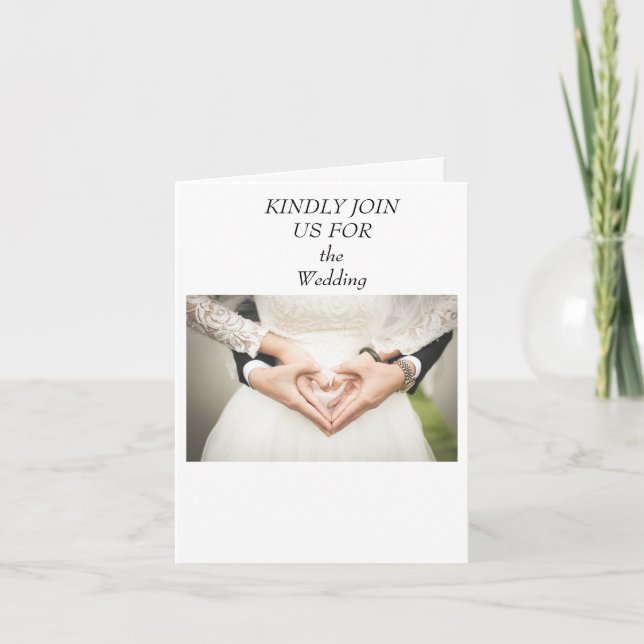 Bröllopskort för elegantens Personlig Inbjudan (Framsida)