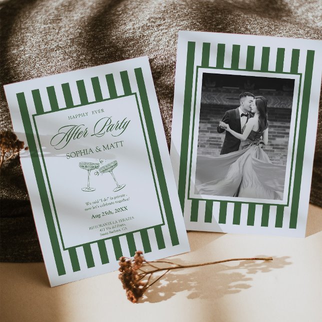 Bröllopskort för Elopement med Gamla Pengar Inbjudningar (Old Money Elopement Wedding Invitation)