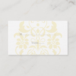 Bröllopskort för gult placeringskort