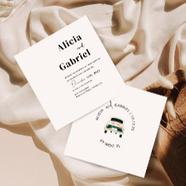 Bröllopskort för konstbil inbjudningar