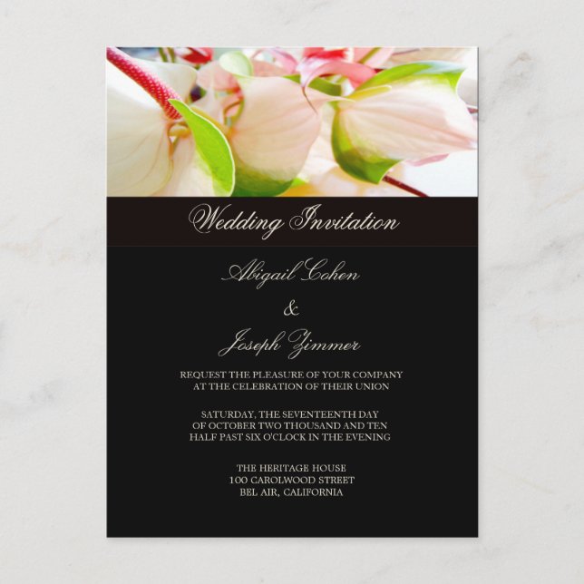 Bröllopskort Inbjudan Vykort (Framsida)