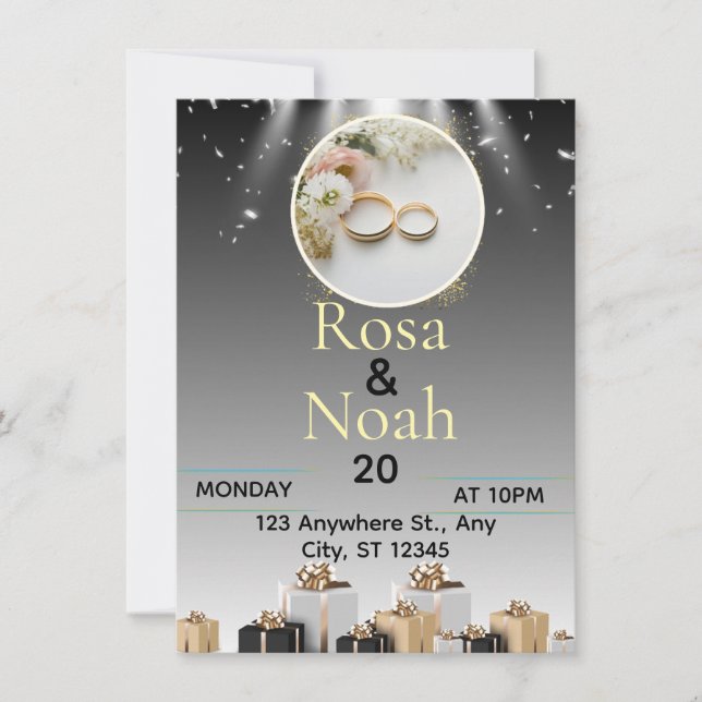 bröllopskort inbjudningar (Framsida)