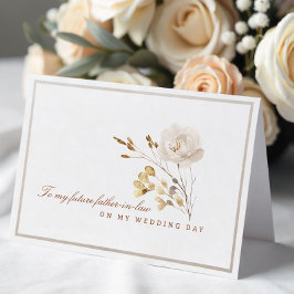 Bröllopskort med blommor till min blivande svärfar tack kort