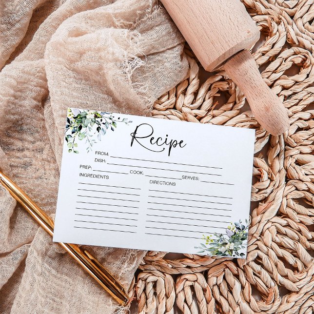 Bröllopskort med Greenery-recept Inbjudningar (Skapare uppladdad)