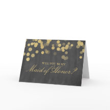 Bröllopskort med guldglitter