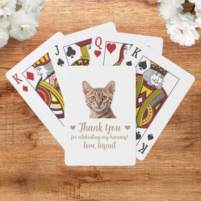 Bröllopskort med Kattmotiv Casinokort (Skapare uppladdad)