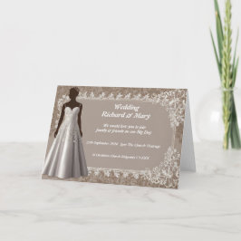 Bröllopskort med naturlig elegans inbjudan