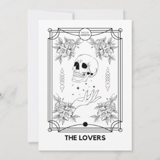Bröllopskort med The Lovers Tarot-motiv Inbjudningar