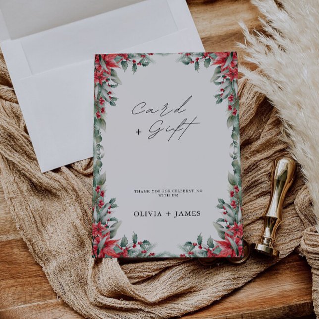 Bröllopskort och julklapp, inbjudningar (Christmas Wedding Cards and Gifts Sign,)